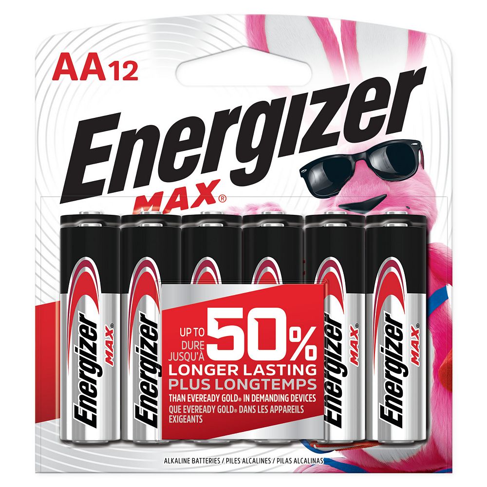 Energizer MAX Alkaline AA Batteries, 12 Pack The Home Depot Canada