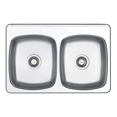 Double-Bowl Stainless Steel Sink