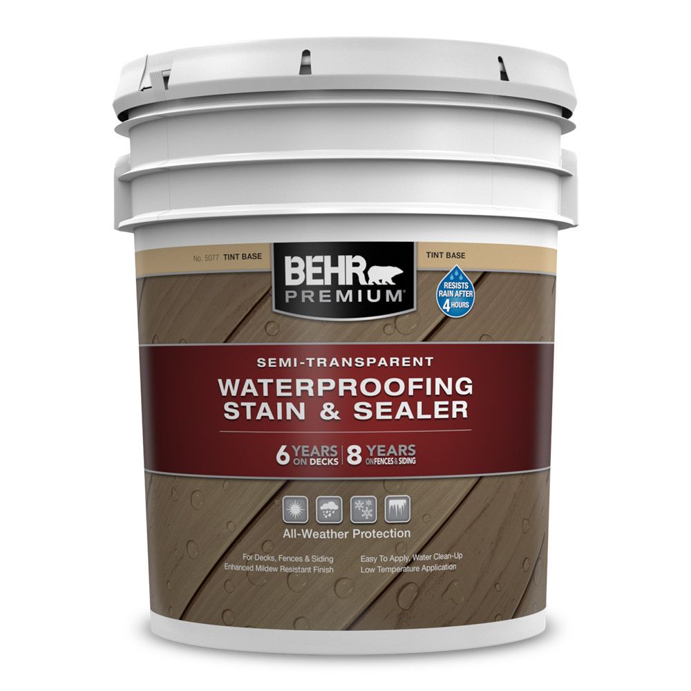 BEHR PREMIUM Semi Transparent Waterproofing Stain Sealer Tint Base   P 1000468981 