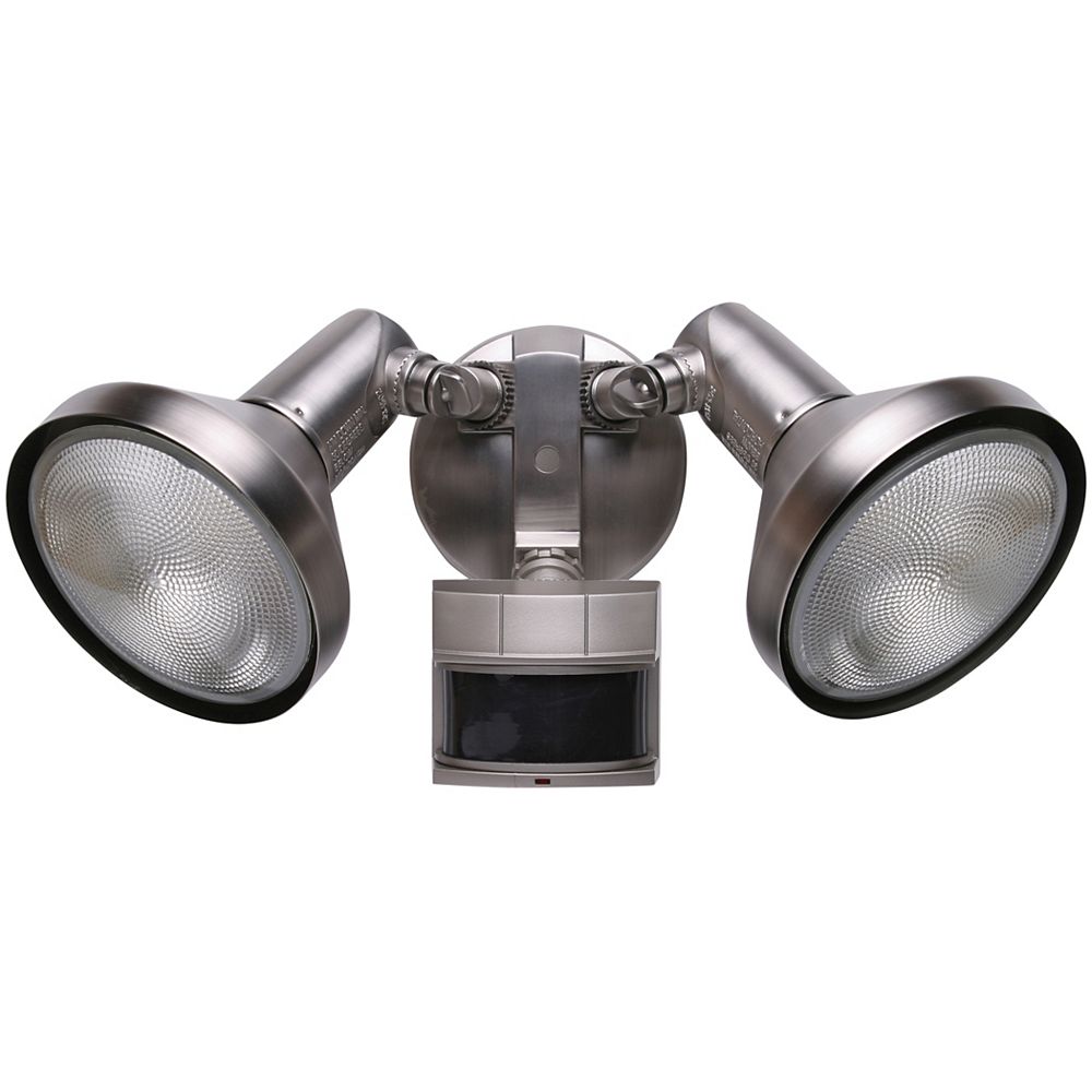 Heath Zenith 240 Degree Par Motion Sensing Security Light Brushed