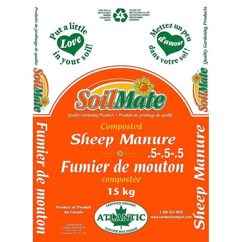 Soilmate 15 kg Natural Composted Sheep Manure The Home Depot Canada