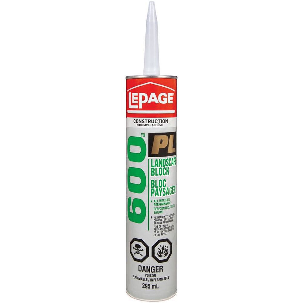 Lepage Pl 600 295ml Landscape Block Construction Adhesive The Home Depot Canada