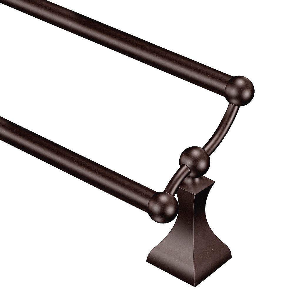 MOEN Retreat Tuscan Bronze 24 In. Double Towel Bar | The Home Depot Canada