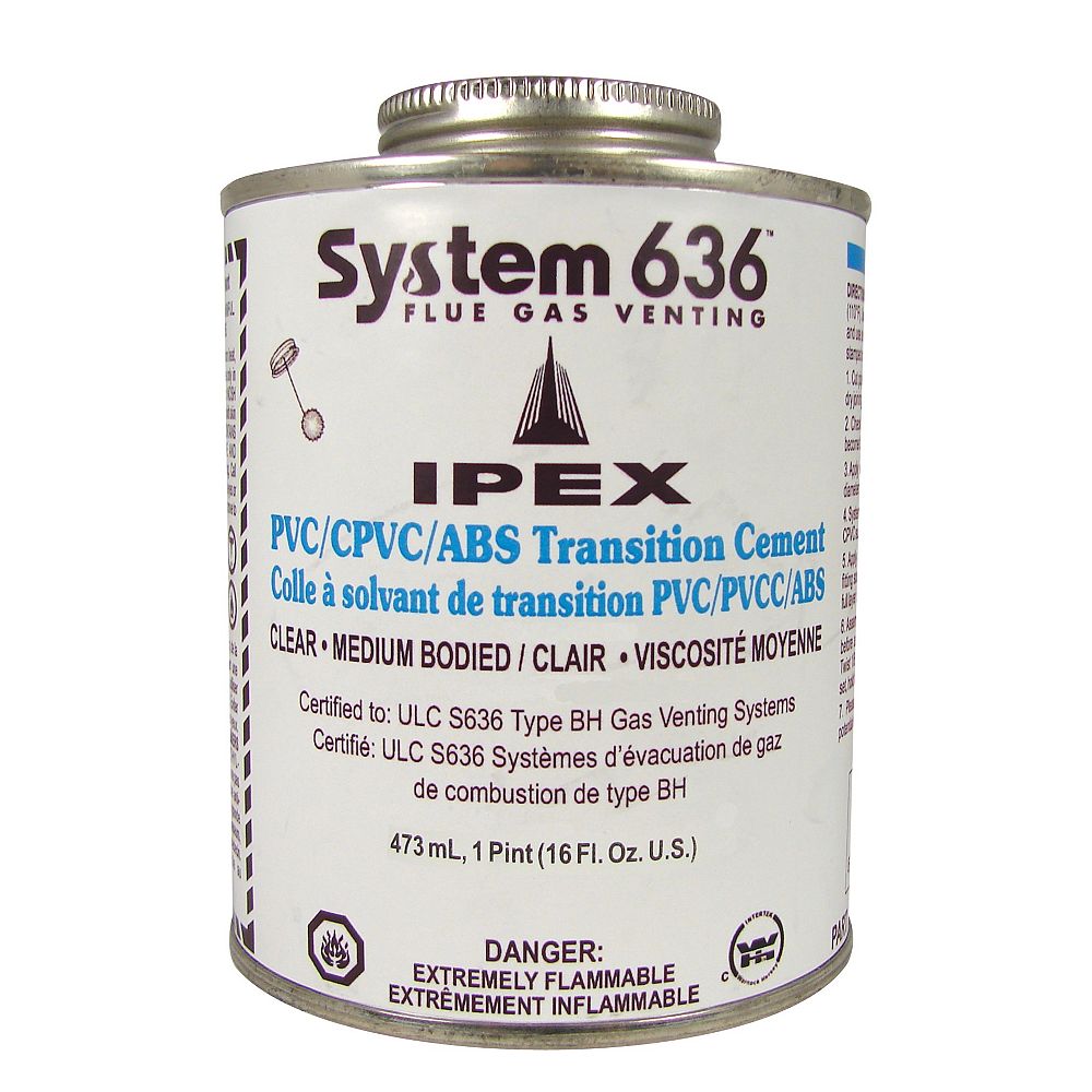 IPEX HomeRite Products ABS/PVC TRANSITION CEMENT 473ml SYSTEM 636