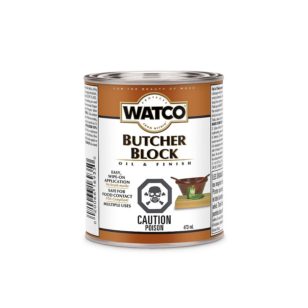 Watco Butcher Block Oil Finish 473 Ml The Home Depot Canada