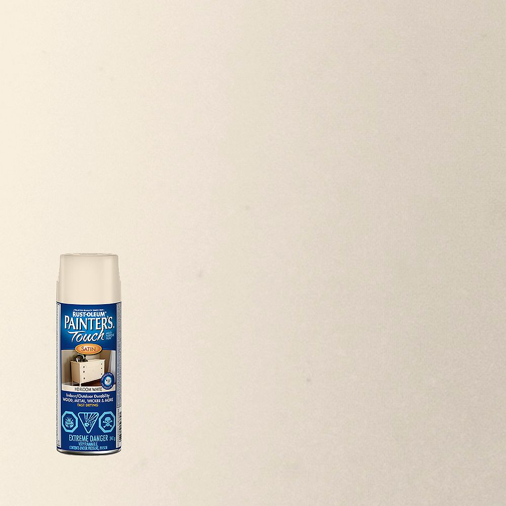 Rust-Oleum Painter's Touch Multi-Purpose Paint in Satin Heirloom White, 340 G Aerosol Spra 