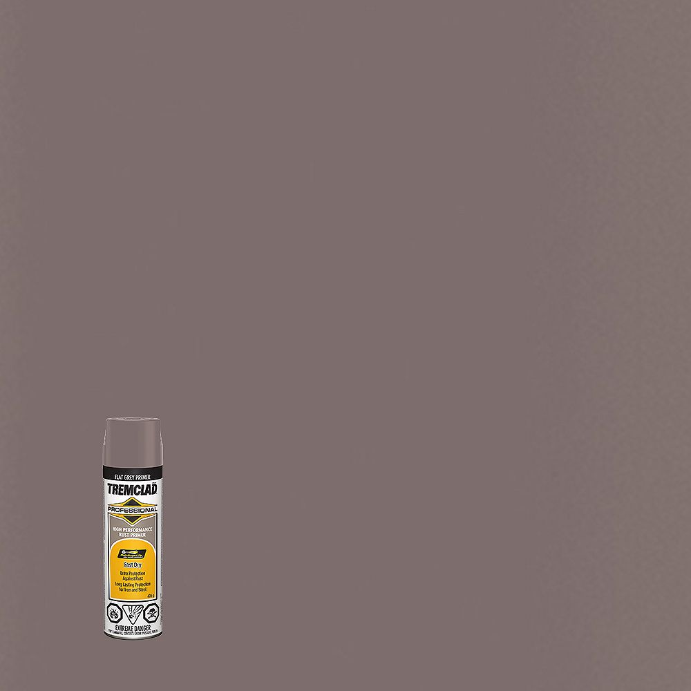 TREMCLAD Professional High Performance Rust Primer In Flat Grey, 426 G Aerosol The Home Depot