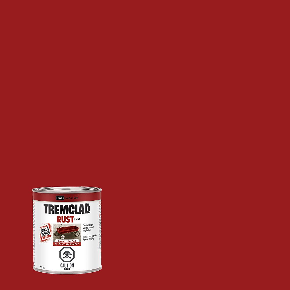 TREMCLAD OilBased Rust Paint In Gloss Regal Red, 946 mL The Home Depot Canada