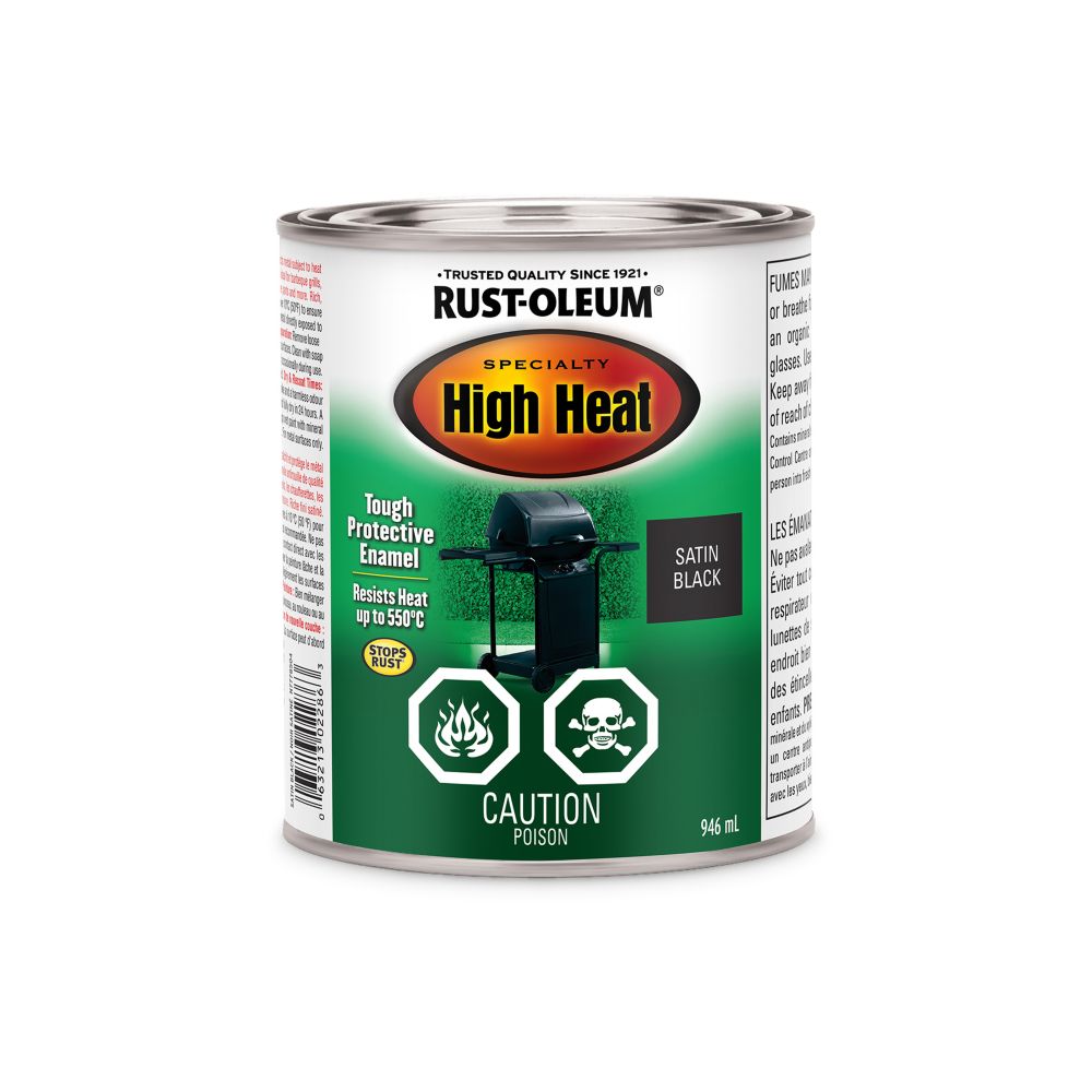 Rust Oleum Specialty High Heat Enamel In Satin Black 946 ML The Home   P 1000481746 