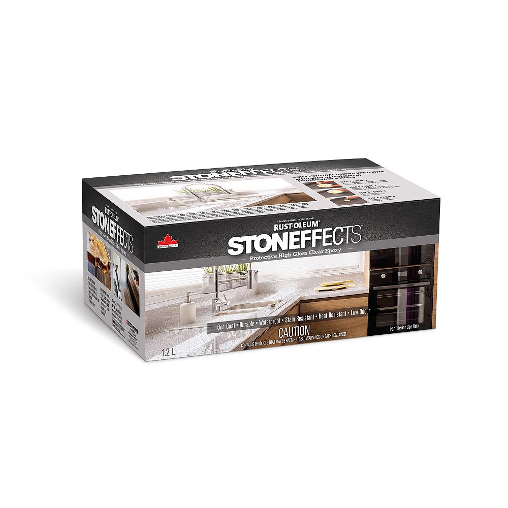 RustOleum Stoneffects Countertop Coating In High Gloss Clear, 1.2 L