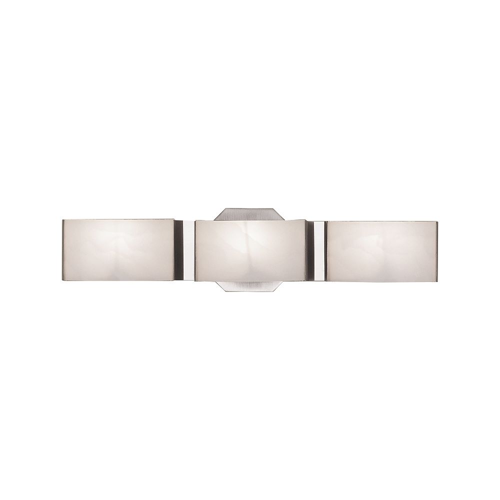 Hampton Bay Dakota 3-Light Satin Nickel Vanity Light with ...