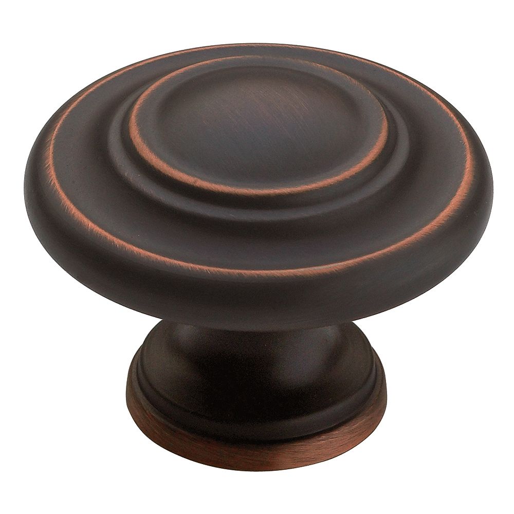 Amerock Inspirations 1-3/4-inch Oil Rubbed Bronze Round Cabinet Knob ...