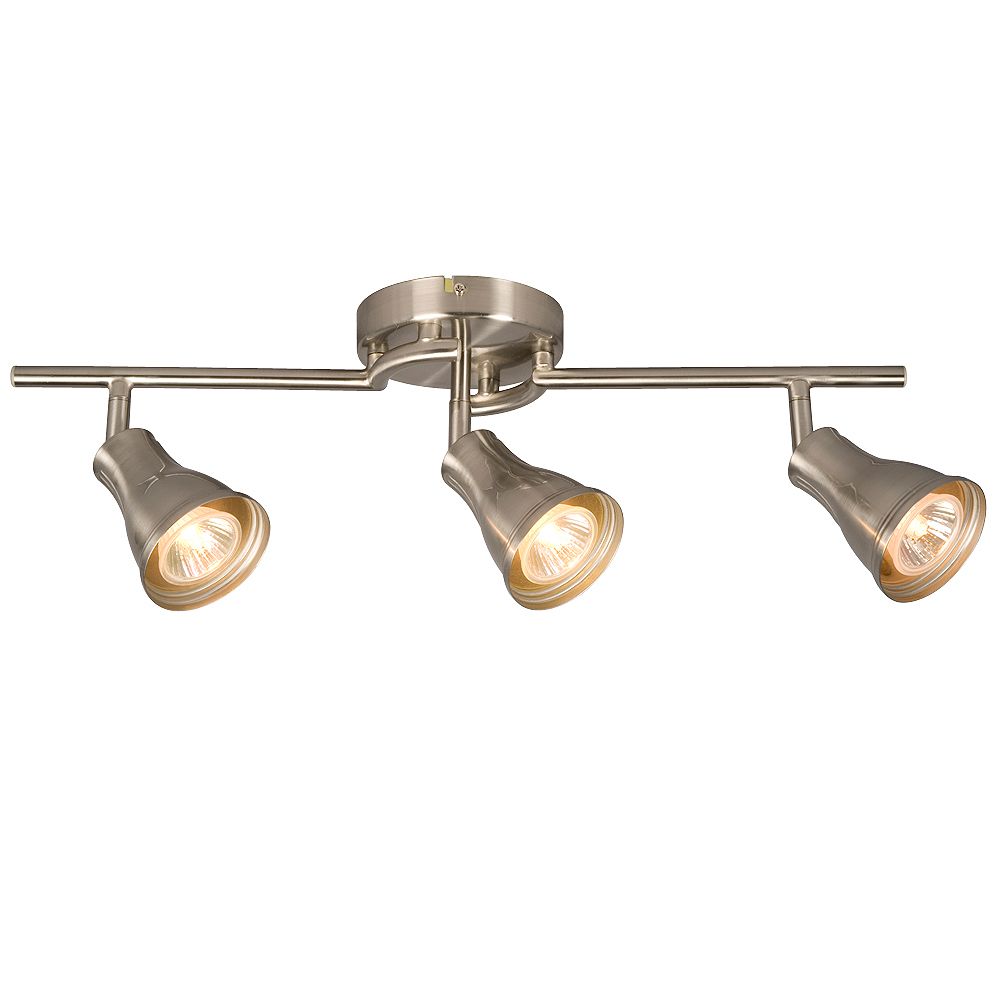 Hampton Bay 3Light Ceiling Track Light in Brushed Nickel The Home