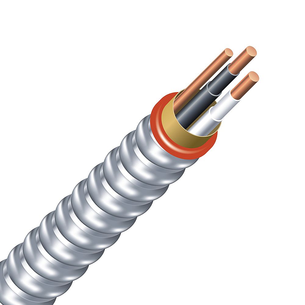 Southwire Ac90 10 2 75m Armoured Cable The Home Depot Canada Southwire Ac90 10 2 75m Armoured Cable, 10 2 Wire With Ground