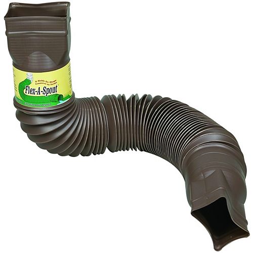 Flex-A-Spout Downspout Extension in Brown