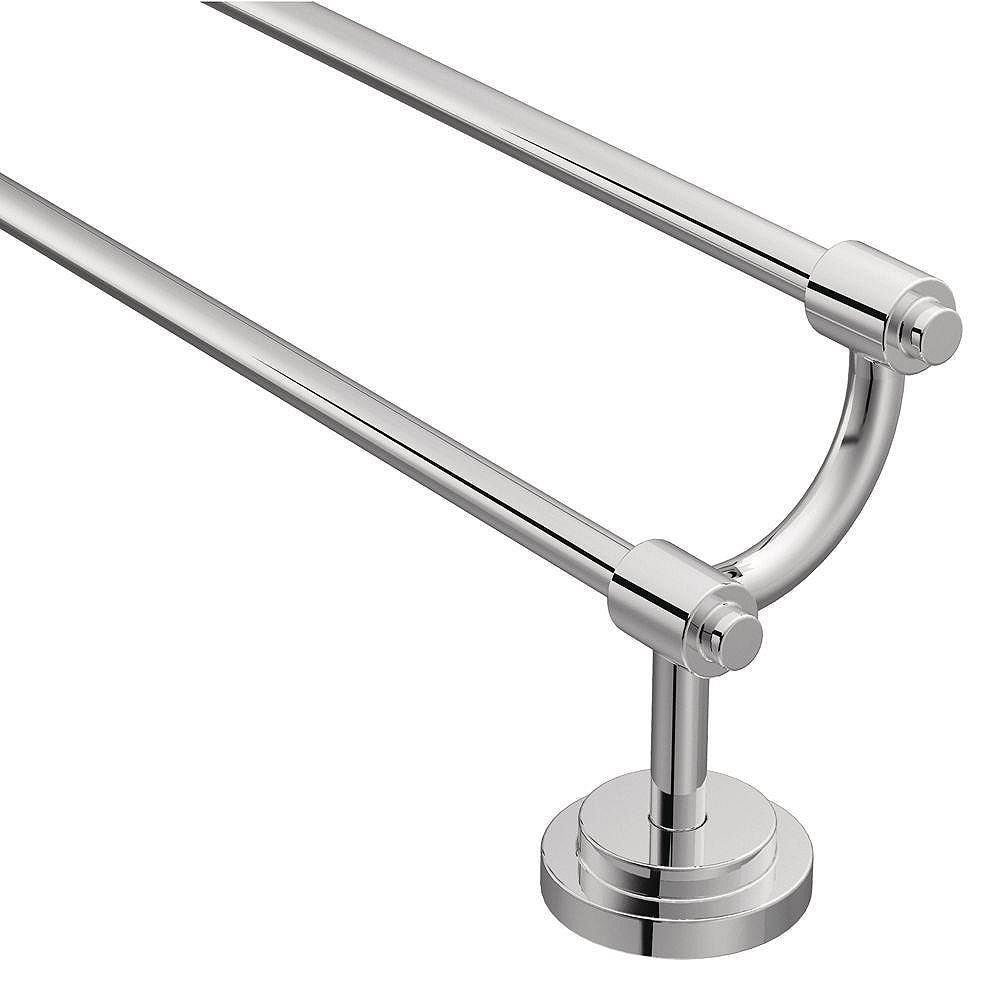 MOEN Iso Chrome 24 Inch Double Towel  Bar  The Home Depot 