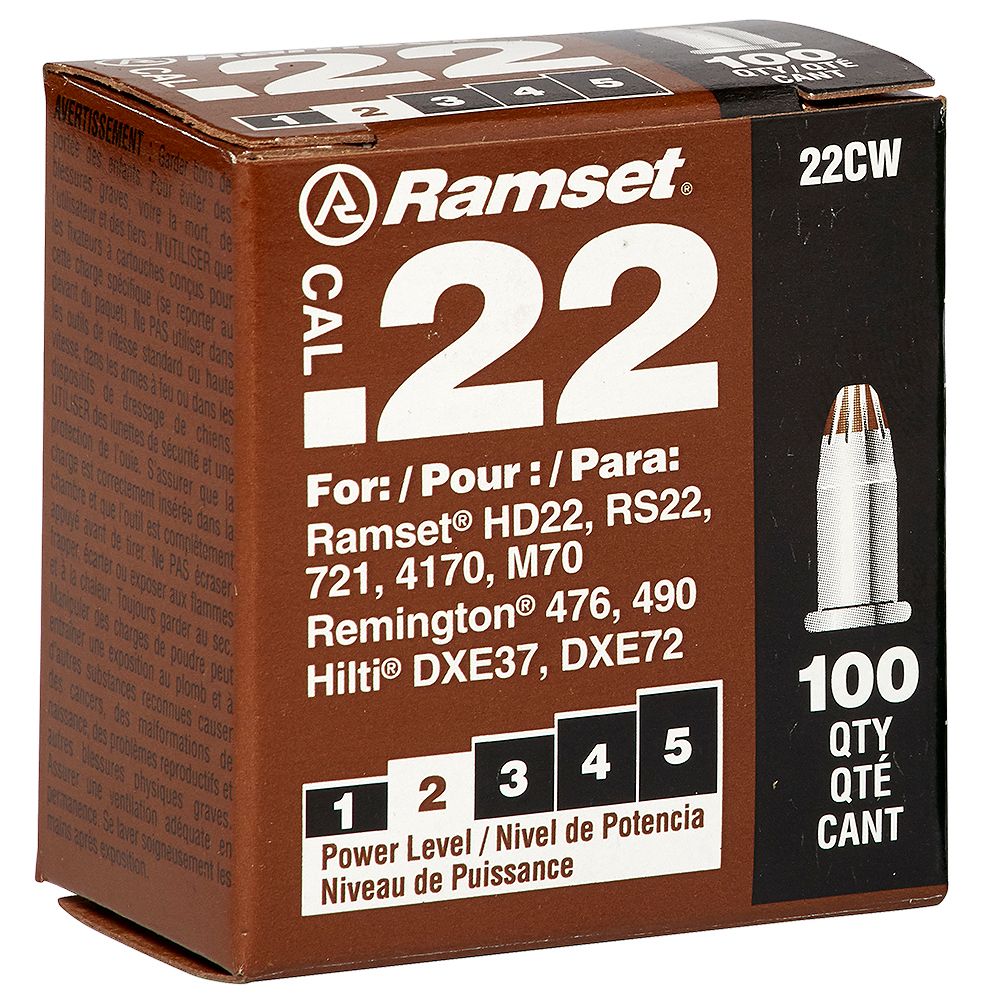 Ramset .22 Caliber Single Shot Brown Load (100Pack) The Home Depot