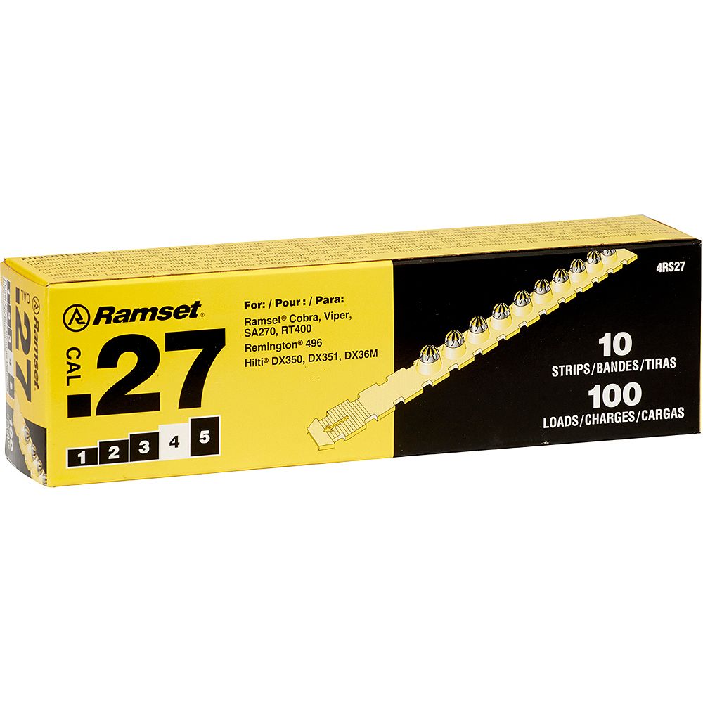 Ramset 27 Cal. Strip Shot Yellow Load (100Pack) The Home Depot Canada