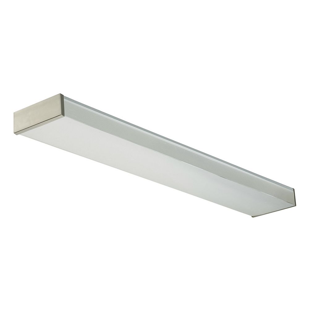 Lithonia Lighting 4 ft. T8 2L Wraparound / With Brushed Nickel Ends ...