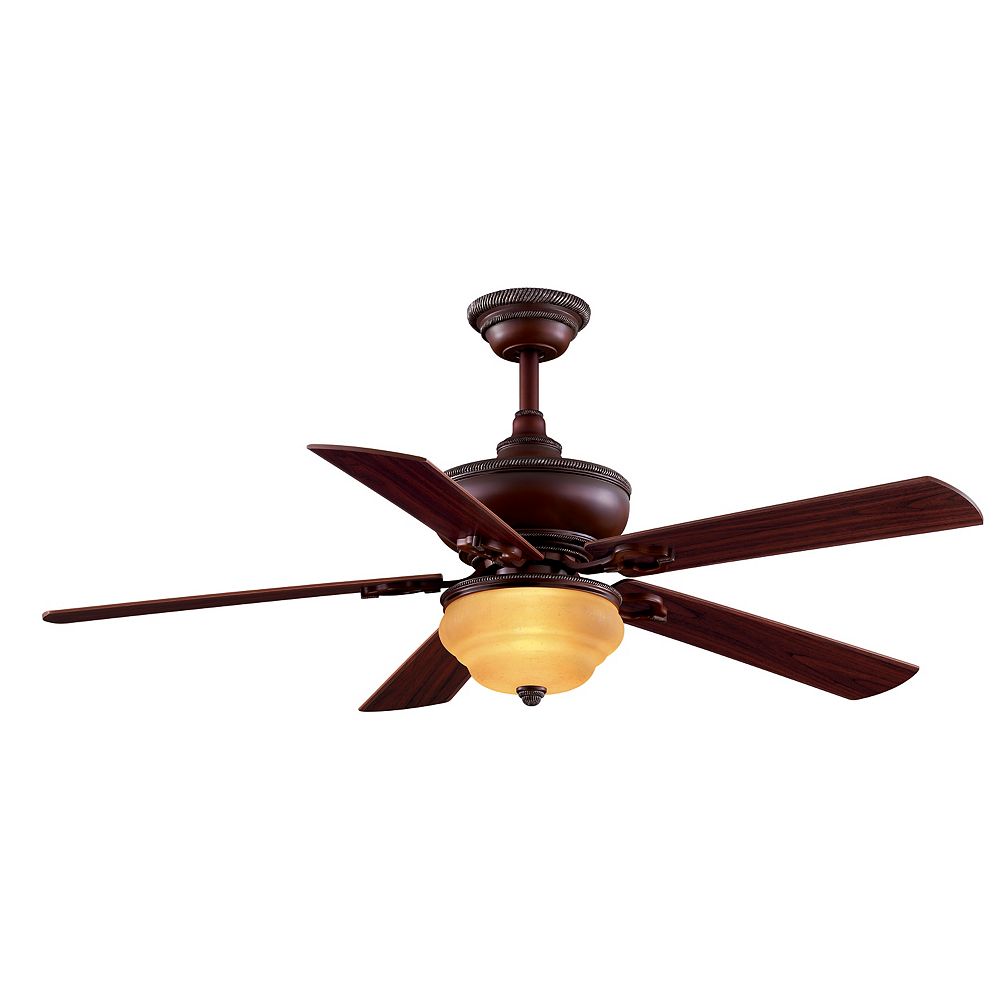 Hampton Bay Clarington Gilded Mahogany Ceiling Fan 52 Inch The Home