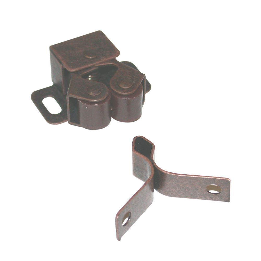 Richelieu 1 In 25 4 Mm Double Roller Catch With Diamond Strike Antique Copper The Home Depot Canada