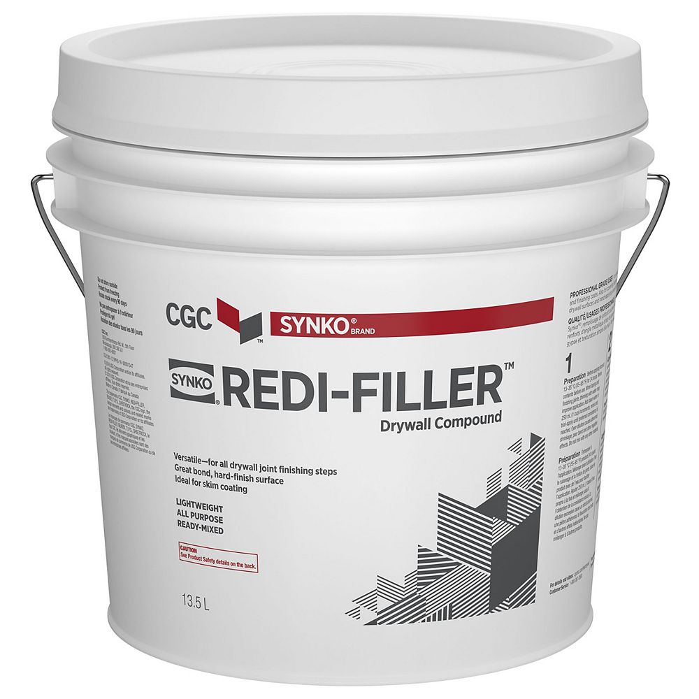 CGC Synko RediFiller All Purpose Drywall Compound, Ready Mixed, 13.5 L