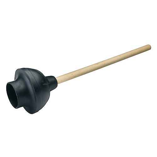 5-inch Plastic Sink Plunger with 12-inch handle