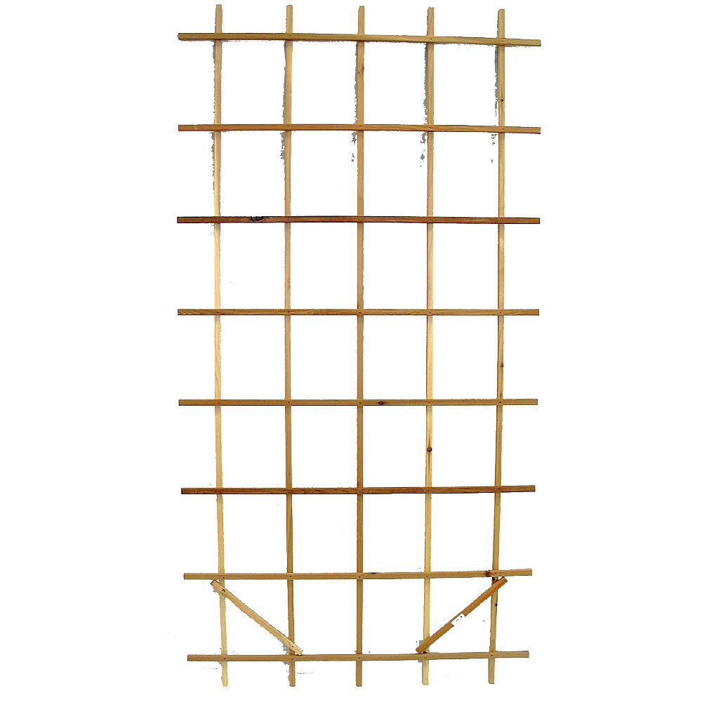 AIM Cedar Outdoor Premium Ladder 4 ft. x 8 ft. Trellis The Home Depot