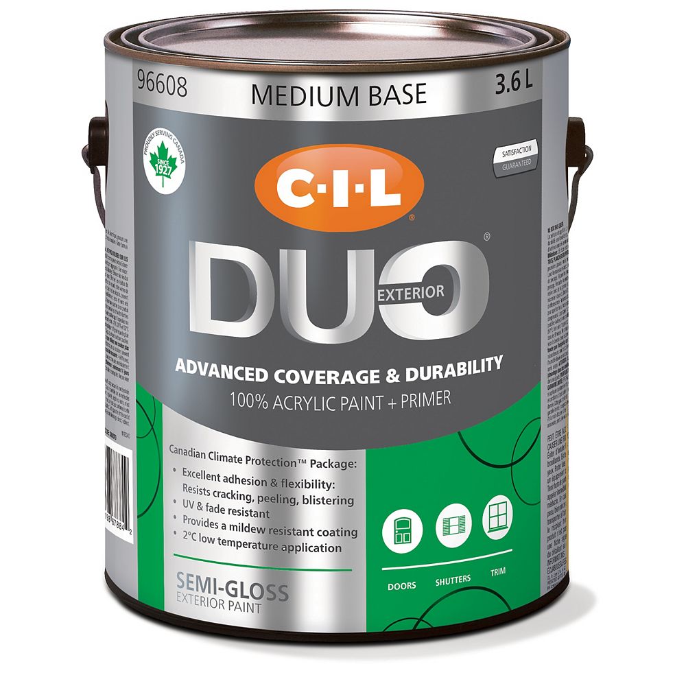 CIL Duo Exterior SemiGloss Medium Base 3.6 L96608