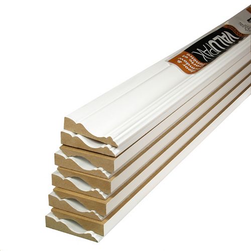 (10-Pack) 5/8-inch x 2 1/2-inch x 84-inch Colonial MDF Primed Fibreboard Casing ValuPAK