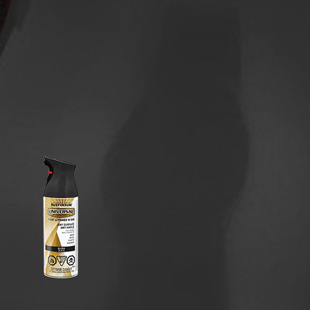 RustOleum Universal Spray Paint And Primer in One in Gloss Black, 340