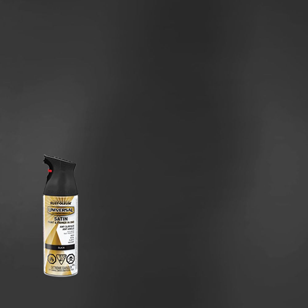 Rust-Oleum Universal Spray Paint And Primer In One In Satin Black, 340 ...