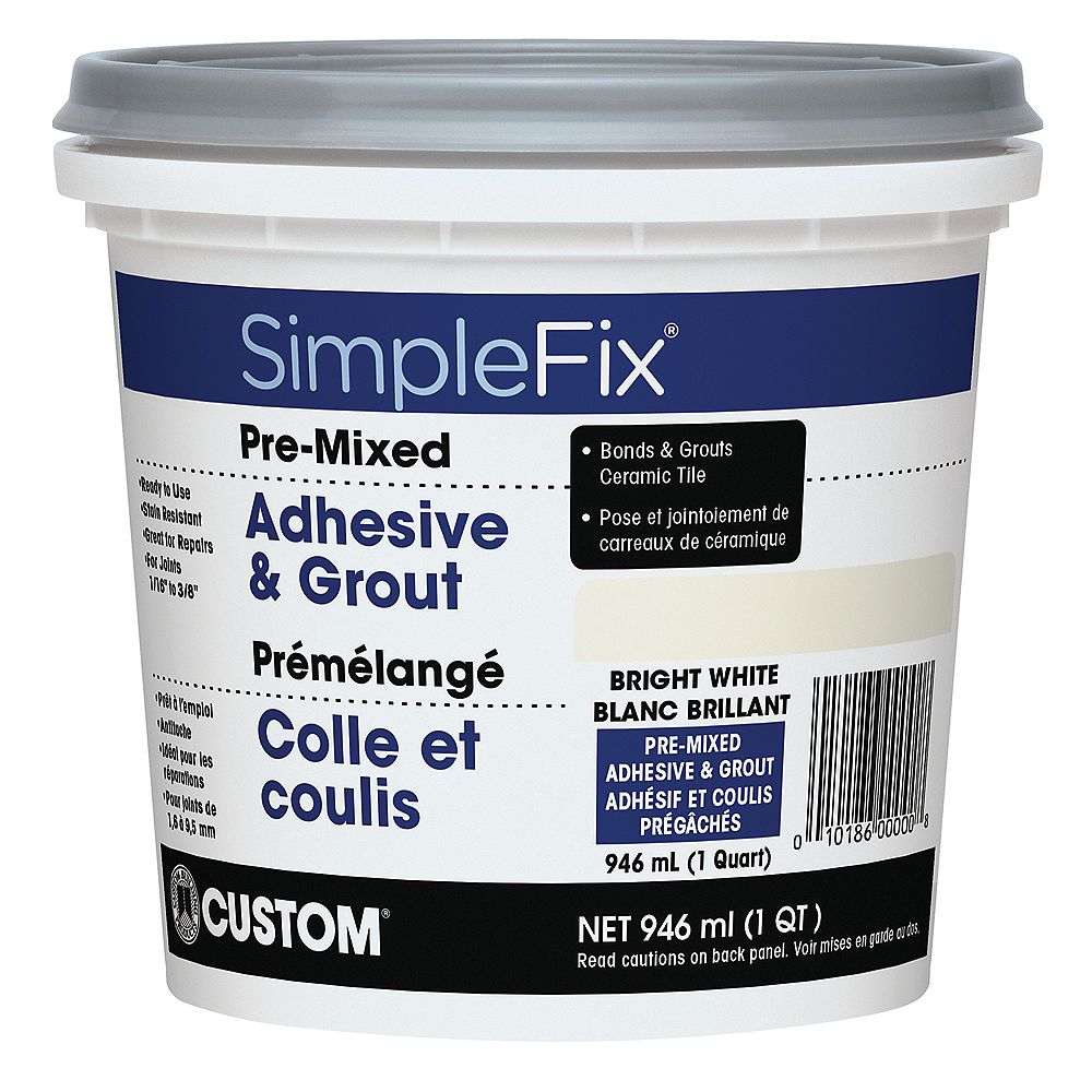 Custom Building Products SimpleFix White 1 Qt. Pre-Mixed Adhesive and