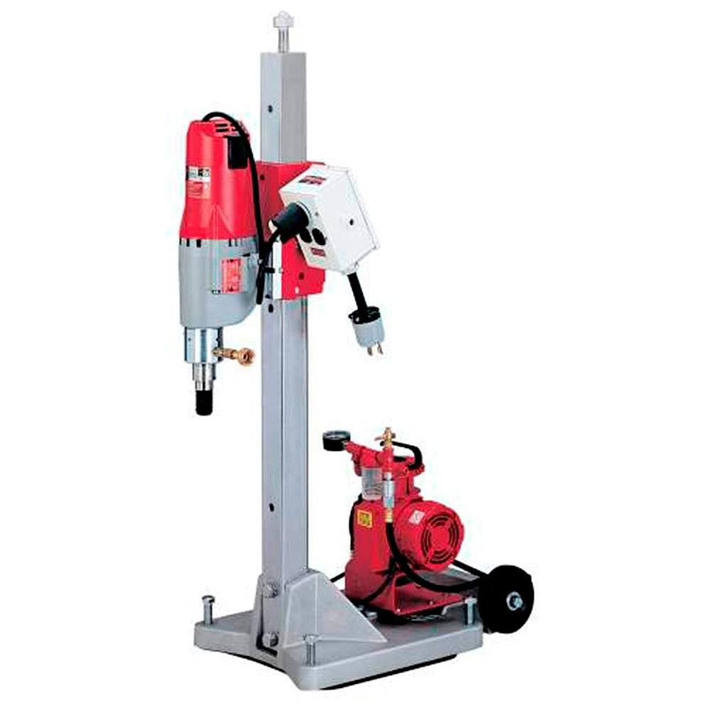 Milwaukee Tool Diamond Coring Rig with Large Base Stand, VacURig Kit, Meter Box, and Dia