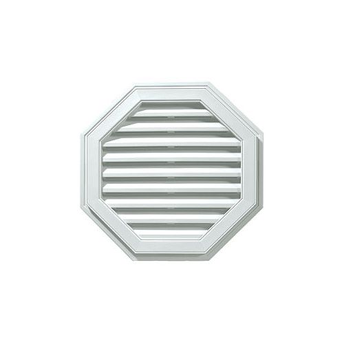 22" Octagonal Vinyl Gable Vent white