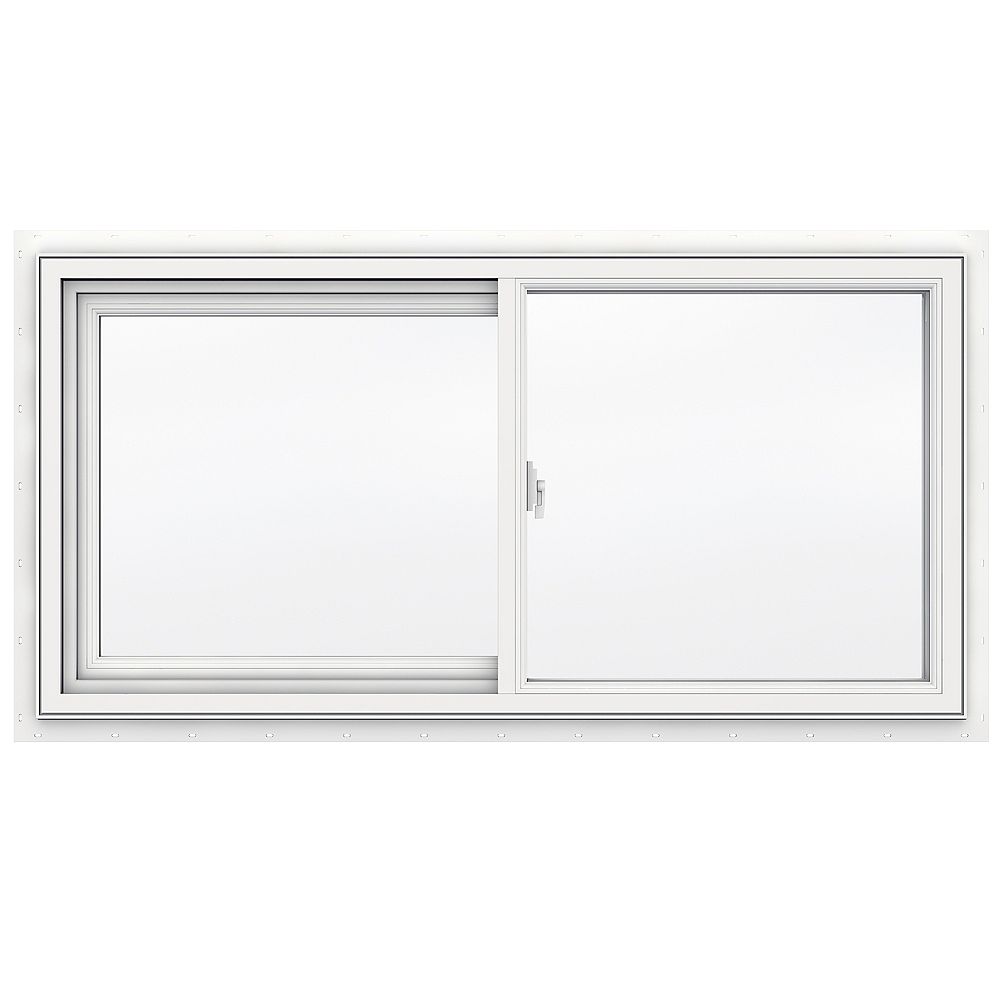 JELDWEN Windows & Doors 3500 Series 48X24 Vinyl Slider Window. White