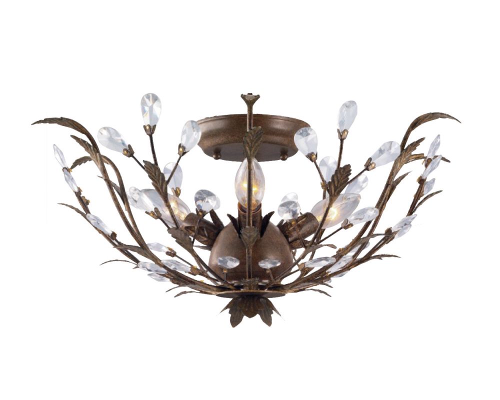 Hampton Bay 20 75 Inch 3 Light 40W Bronze Semi Flushmount Ceiling Light   P 1000529261 