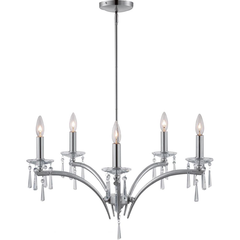 Hampton Bay 26.5 In. Chandelier, Chrome finish The Home Depot Canada