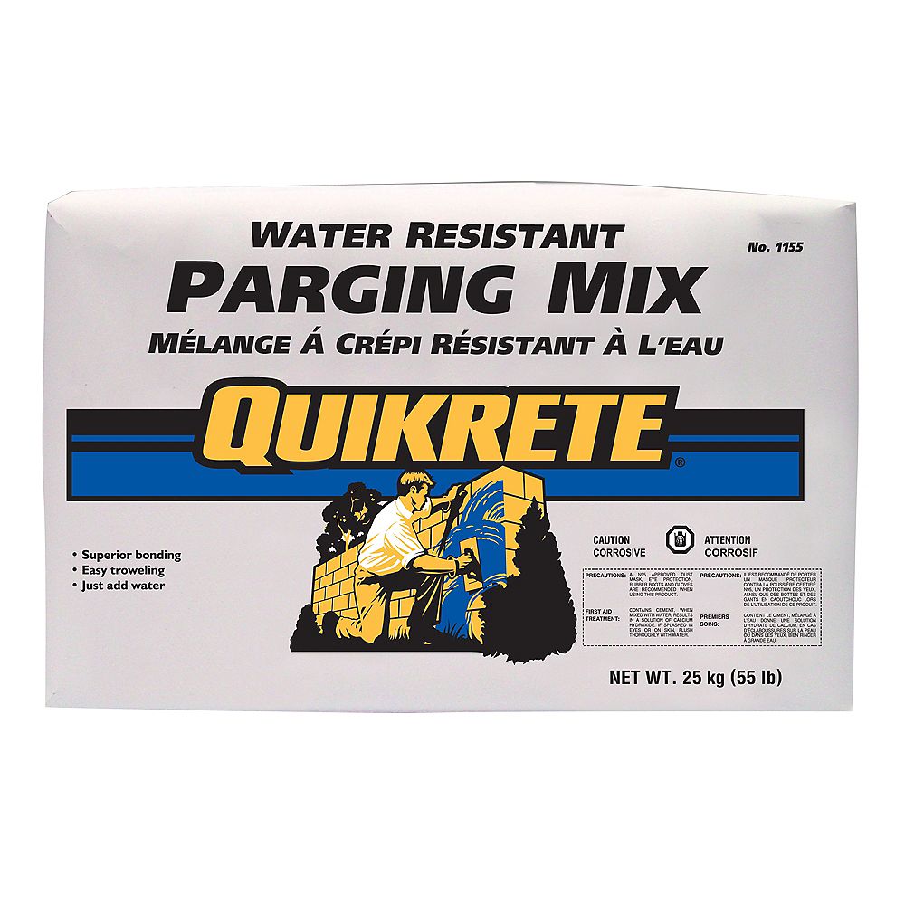 Quikrete Water Resistant Parging Mix 25kg The Home Depot Canada