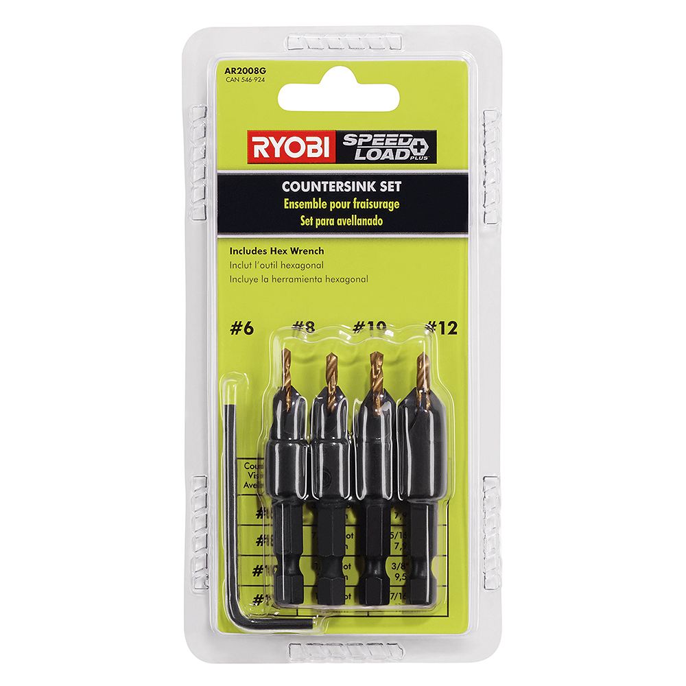 RYOBI Power Groove Countersink Set (5Piece) The Home Depot Canada