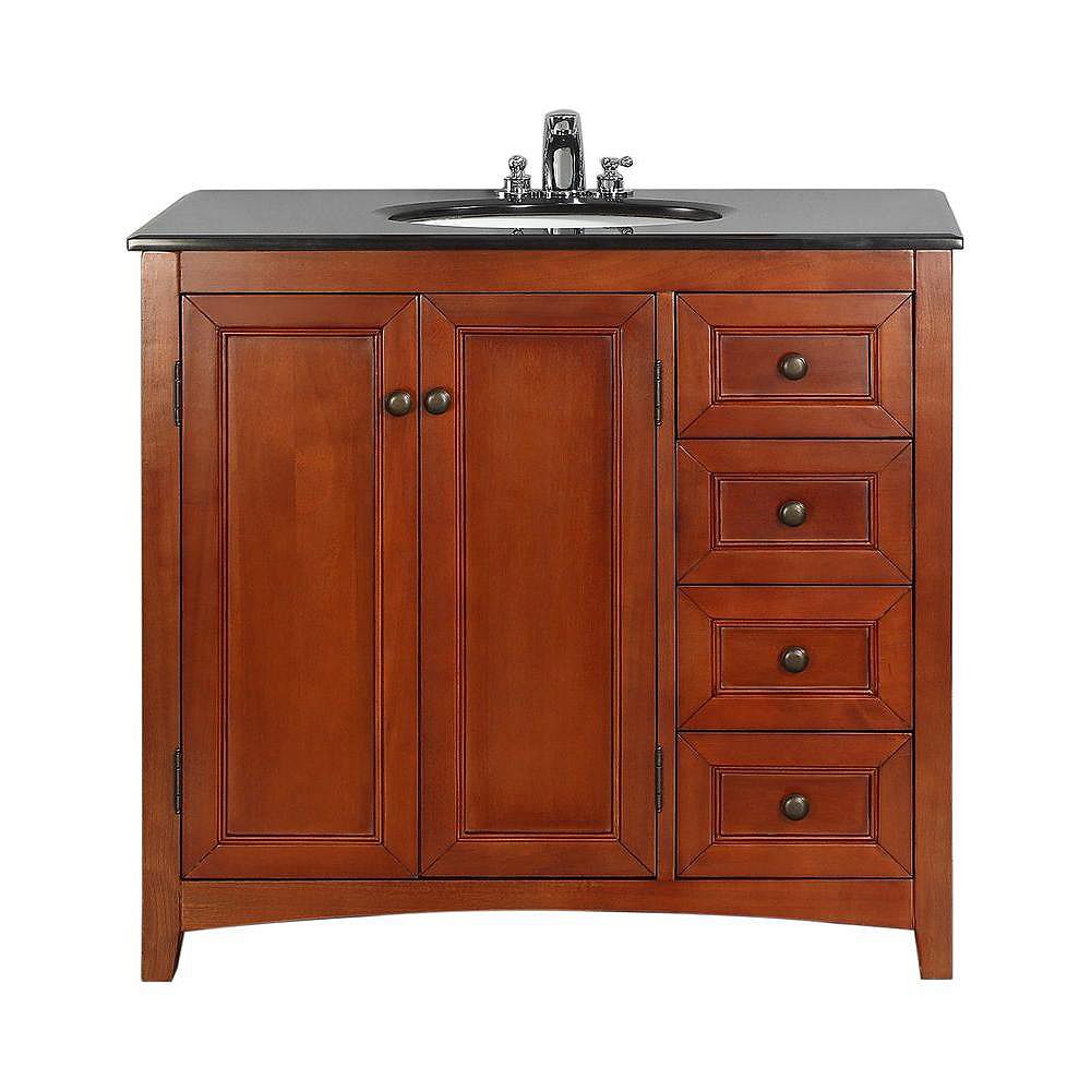 Simpli Home Yorkville 36inch W 3Drawer Vanity The Home