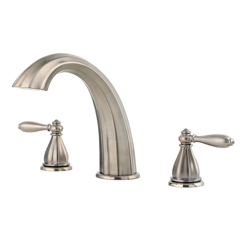 Pfister Portola 2Handle Roman Bath Faucet in Brushed Nickel Finish
