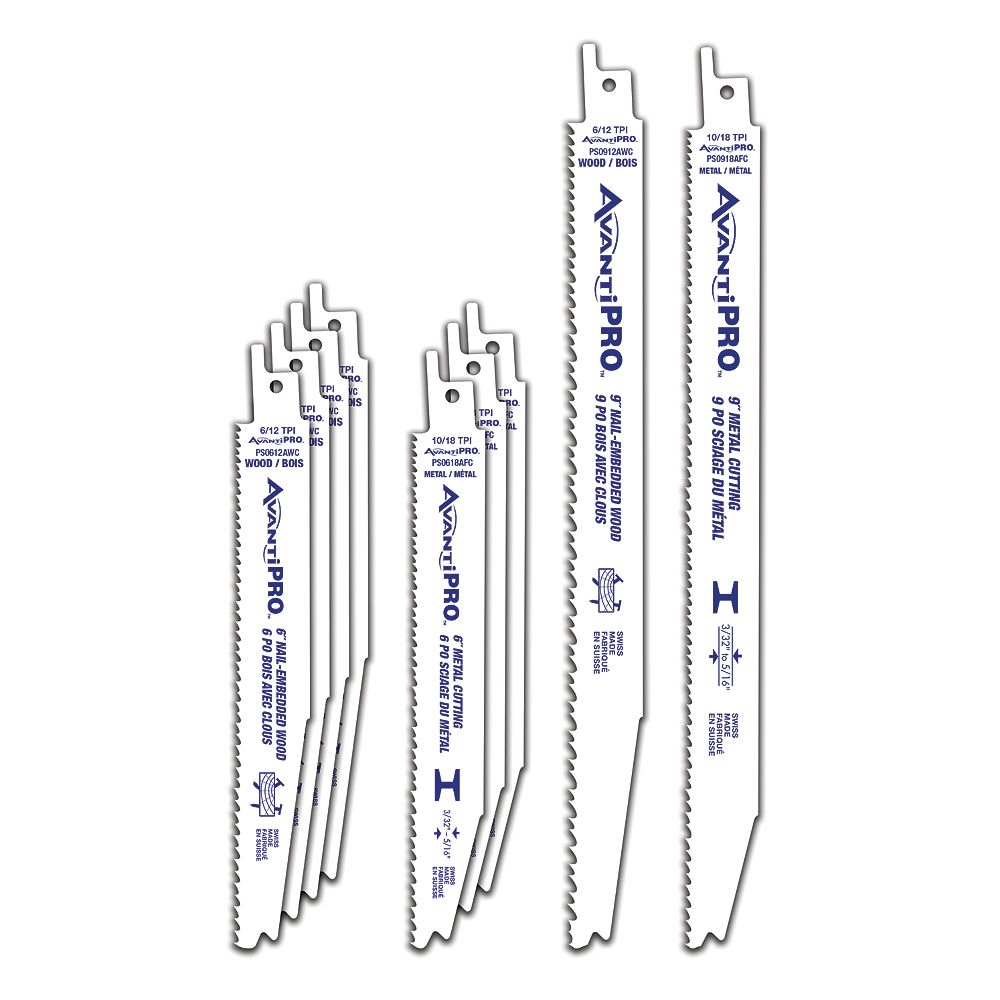 Avanti Pro 69Inch 619 TPI BiMetal Reciprocating Saw Blade Kit/Set