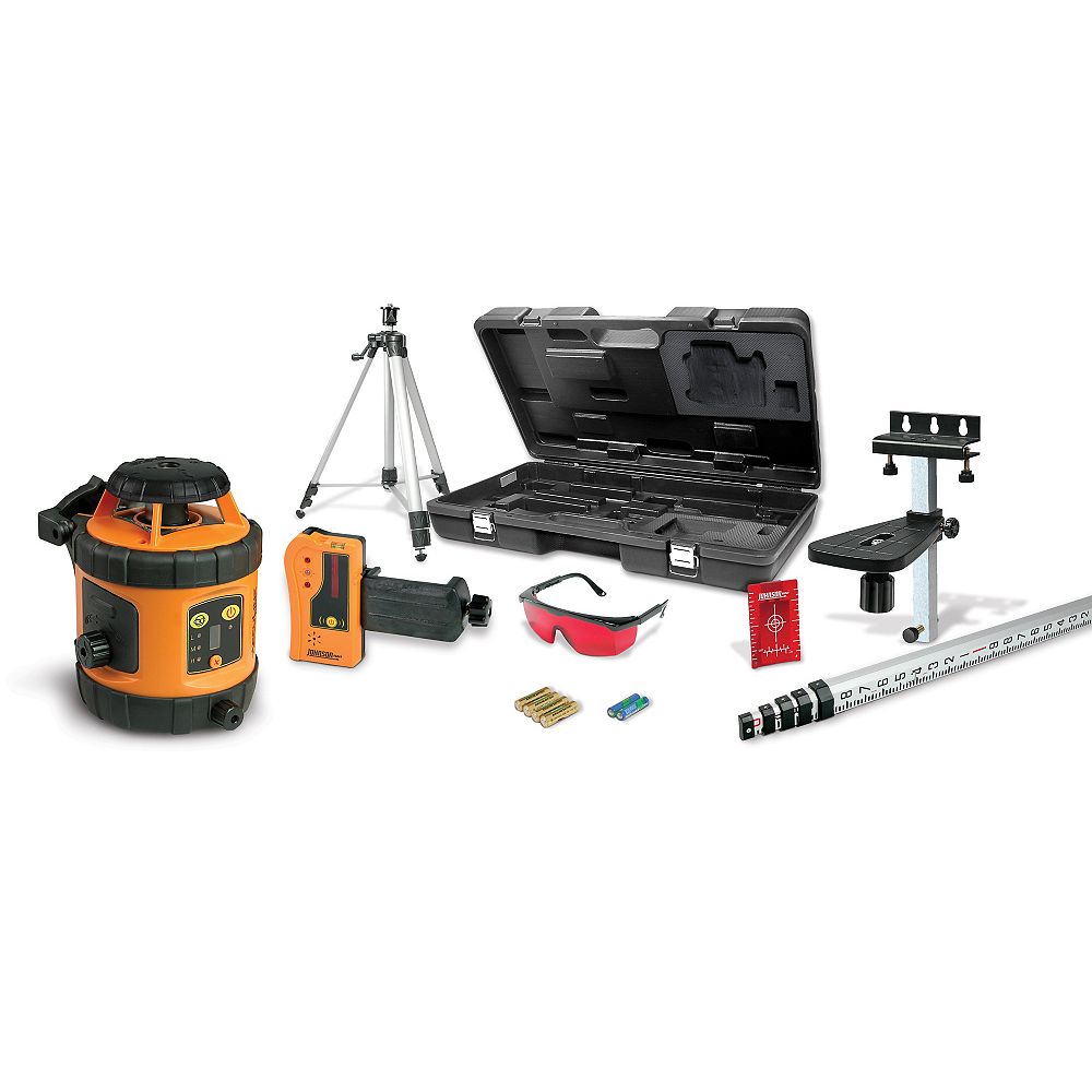 Johnson SelfLeveling Rotary Laser Level Kit The Home Depot Canada