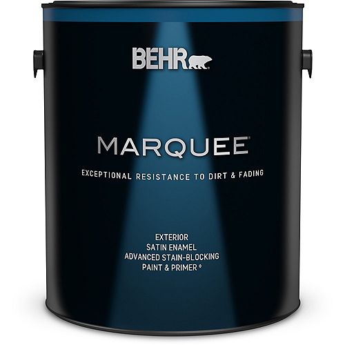 Exterior Satin Enamel Paint & Primer - Deep Base, 3.79L