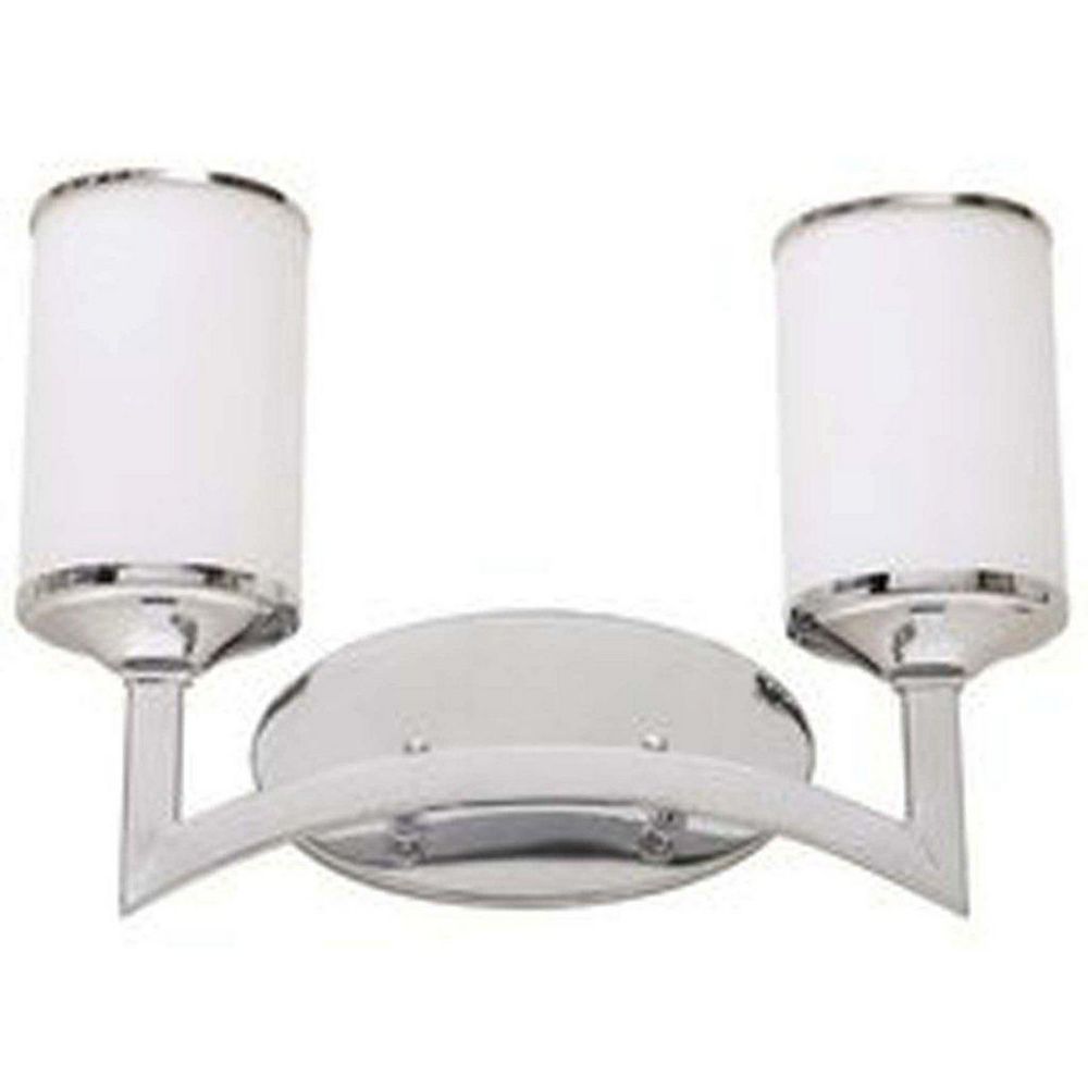 Filament Design 2 Light Wall Chrome Incandescent Bathroom Vanity The