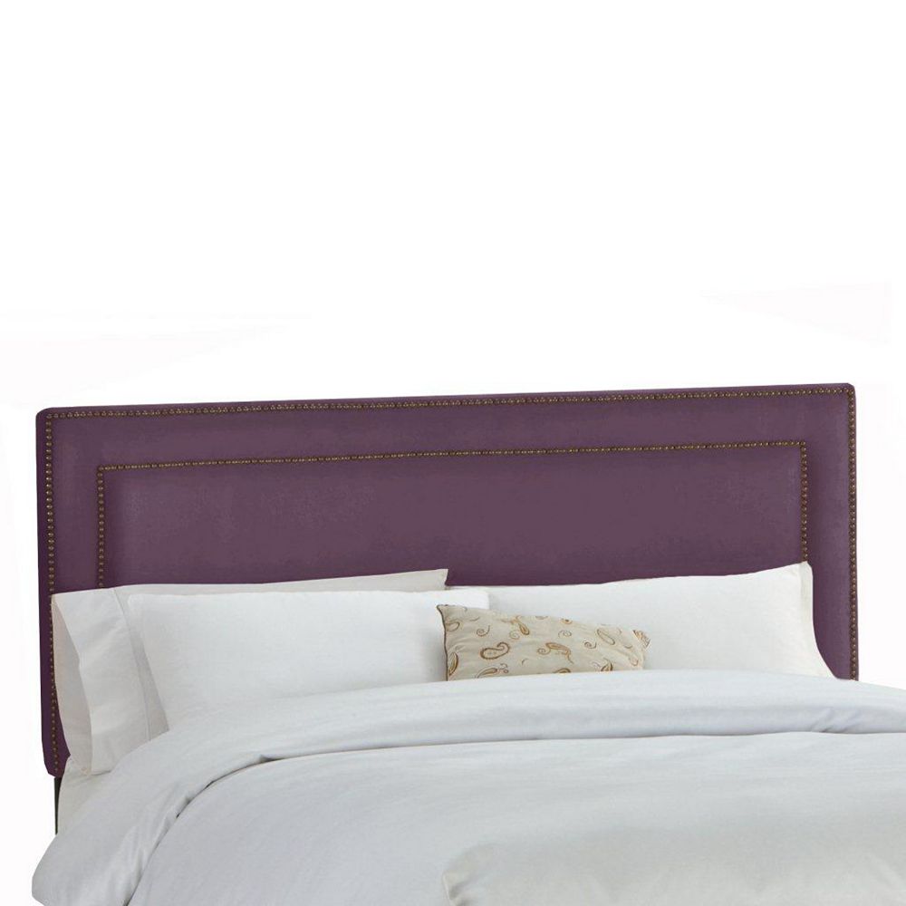 Skyline Furniture Upholstered Full Headboard in Premier Microsuede