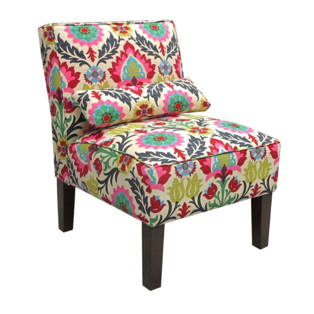 Skyline Furniture Traditional Slipper Cotton Armless Accent Chair In   P 1000653762 