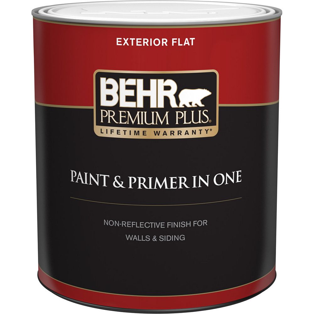 Behr Premium Plus Exterior Paint & Primer in One, Flat 