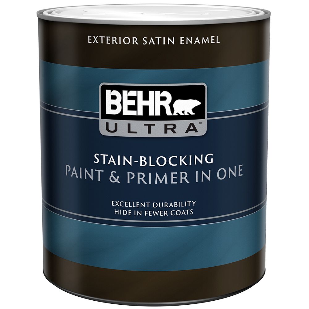 BEHR ULTRA Exterior Satin Enamel Paint & Primer In One - Medium Base ...